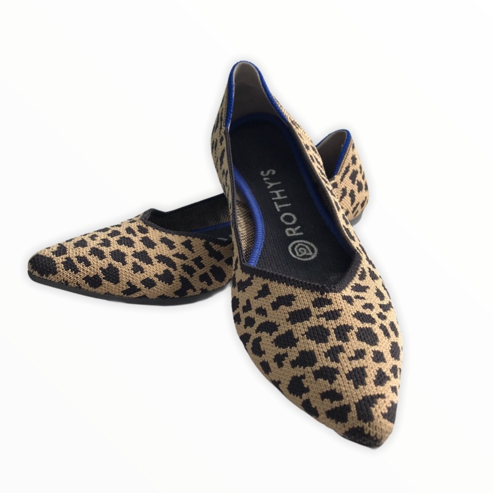 Rothy’s Leopard Print The Point Flats Size 7